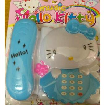 TOYS mainan telepon hello kitty - biru