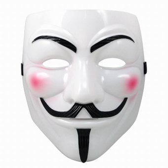 Marlow Jean Topeng Vendetta Mask Occupy Anonymous Cosplay - Putih
