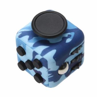 Fidget Cube Kickstarter Finger Toys Therapy Vinyl Desk Stress Relief - Army Blue