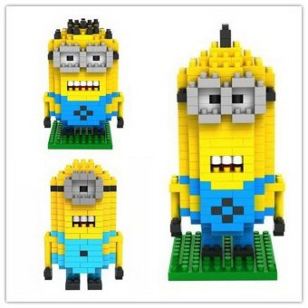 LOZ Parent-child games Minion Dave and Kevin and Little Minion in Despicable Me 2 Building Blocks Children'