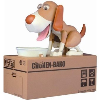 Tokuniku Choken Bako Bank - Celengan Anjing Pemakan Koin - Coklat