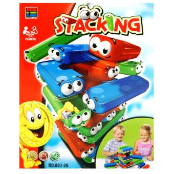 TSH Mainan Edukasi Stacking Mata Susun Blok / Family Game Mirip Uno Stacko - Multi Colour