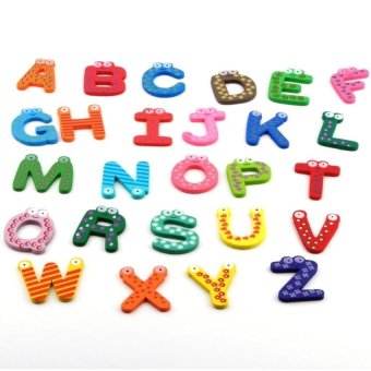 GDS Fridge Wooden Magnet Baby Children Toy A-Z Abc Educationalalphabet 26 Letter - intl