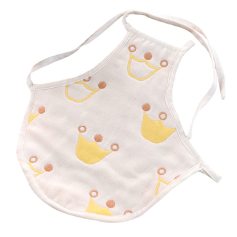 360DSC Crown Pattern Unisex Baby Cotton Bellyband Infant Bibs Newborn Pinafore 30*30cm - Intl