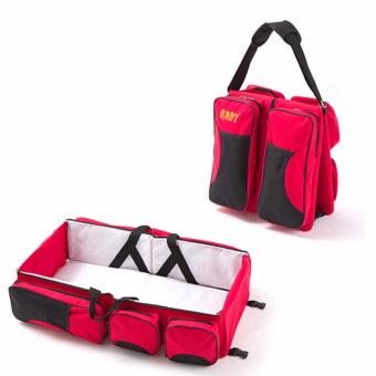 Hanyu Portable Baby Cribs Newborn Travel Sleep Safety Bag Infant Travel Bed Cot Bags Portable Folding Baby Bed Mummy Bags-Red - intl