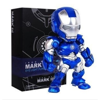 Ace Attack Mavel Avengers Ironman Iron 3 Man Mark XLII with LEDLight emitting Beastkingdom lighting Action Figure Doll - intl