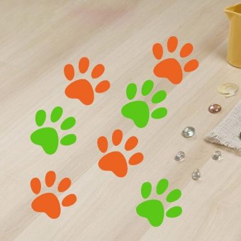 24Pcs/Set Decorative Paw Prints Wall Stickers for Kindergarten Classroom, Home - Brown - intl