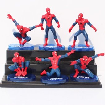 6pcs 2.3inch The Avengers Action Figure Spider man PVC Dolls Giftfor Boys - intl