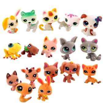 20 PCS 2016 New Lovely Designer 10pcs Littlest Pet Shop Cute CatDog Animal Figures Collection Random Child Toy - intl