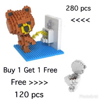 ( Buy 1 Get 1 Free) Loz large 9430 Bear Toileting Free Loz Small 9307 Toilet