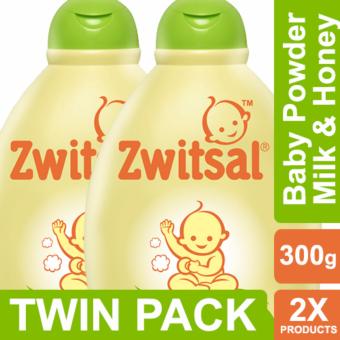 Zwitsal Baby Powder Natural dengan Milk & Honey - 300gr TWIN PACK