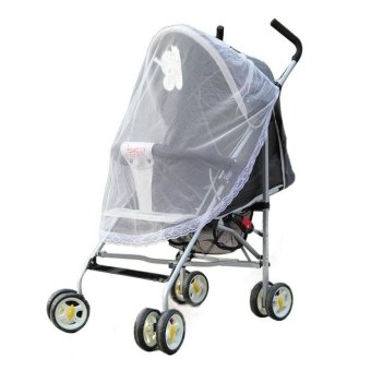 Universal Lace Safe Baby Carriage Insect Mosquito Net Baby Stroller Cradle Bed N - intl