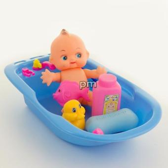 AA Toys Bath Tub Baby Doll Biru - Mainan Bak Bayi Boneka