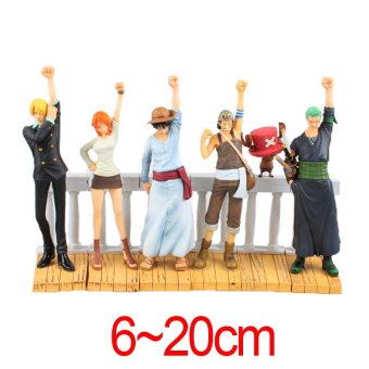 6pcs/set Anime One Piece POP Figures Straw Hat Pirates Vivi Friendship Imprint Luffy Zoro Sanji Nami PVC Onepiece Action Figures - intl