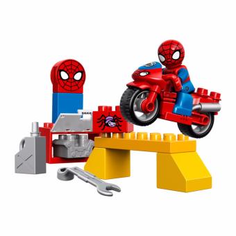 [Original] Mainan Anak LEGO Duplo 10607 Spider Man Web Bike Workshop - Multicolor