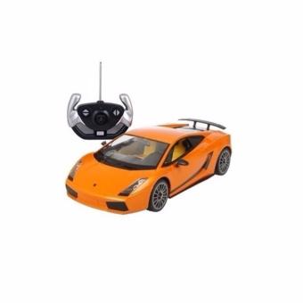Mainan Mobil Remote Control Luxurious / Lamborghini Aventador Skala 1 :18 - ORANGE