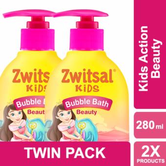 Zwitsal Kids Bath Beauty Pink - Pump - 280ml Twin Pack