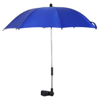 Baby Stroller Pram Pushchair Adjustable Folding Umbrella with Holder (Blue) - intl