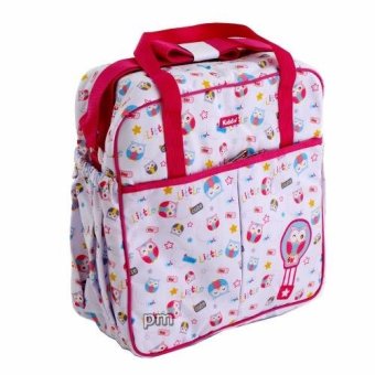 AA Toys Kiddy Diaper Bag Bordir Pink Motif Owl - Tas Bayi Pink