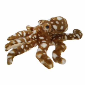 Toylogy Boneka Hewan Gurita ( Brown Stuffed Spotted Octopus Doll ) 14 inch