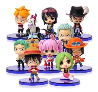 10pcs/set 5cm Japanese Anime One piece Action Figures One piece Luffy Zoro Ace etc Garage Kits With Gift Box For Children - intl
