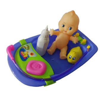 MOMO Toys Bath Tub Doll Biru 577 Ages 3+ - Mainan Bak Mandi Bayi
