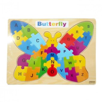 MOMO Toys Puzzle Edukasi Kayu Butterfly ZKB069 - Mainan Edukasi Kayu