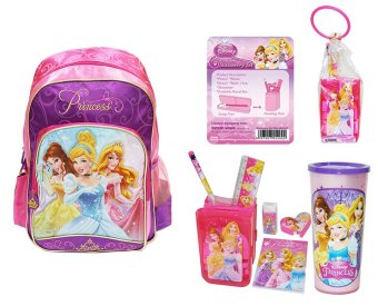 Disney Princess Original Set Big Backpack - PRS 925003 - Stationery Set - Pink