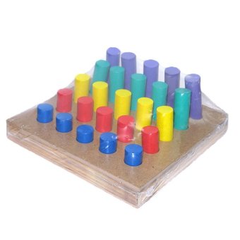 Mainan Edukasi Silinder Bertingkat Mainan Kayu Multicolour