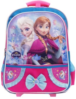BGC Disney Frozen Tas Troley T Anna Elsa Pita Renda Pink Blue