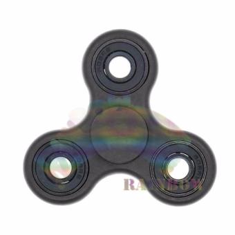 Rainbow Fidget Spinner Hand Toys Mainan Tri Spinner EDC Ceramic Ball / Creative Games / Funny Games / Mainan Penghilang Stress - Hitam