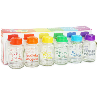 Baby Pax Botol ASI Kaca Rainbow - BBA009 - 6 Pcs