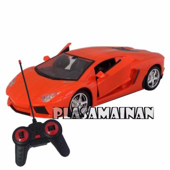 AA Toys Imitation Racing Car Model Lambirghini Orange 1:18 BO - Mainan Mobil Remote Control Racing Car