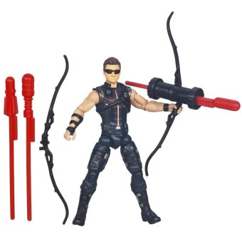 Marvel Avengers Movie 10cm Action Figure Marvels Hawkeye Sunglasses 3 Launching Arrows! - intl
