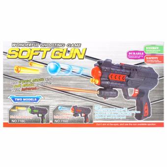 TSH Pistol Mainan Soft Gun Peluru Soft Bullet Nerf dan Gel Dual Mode - Multi Colour