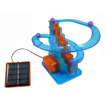 Skytop Solar Robot Roller Coaster Mainan Edukasi DIY Tenaga Matahari - Biru