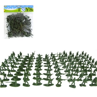 Black Shop International Classic War Games Props Mini Soldier ColorRandom 100 Pcs/Set - intl