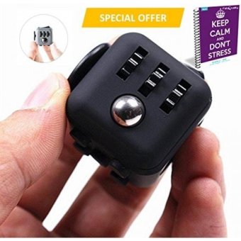 Fidget Cube Anxiety Attention Toy With BONUS eBook Included - Relieves Stress And Anxiety And Relax for Children and Adults - intl