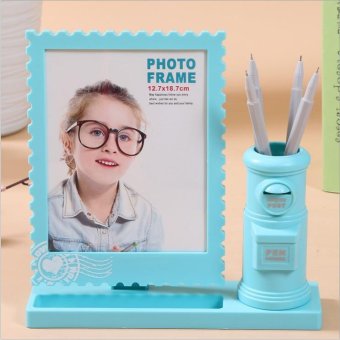 YL Creative Combination with Pen Holder Frame 7 Inch Creative Mail Box Type Frame Storage Frame Used Photo Frame - intl