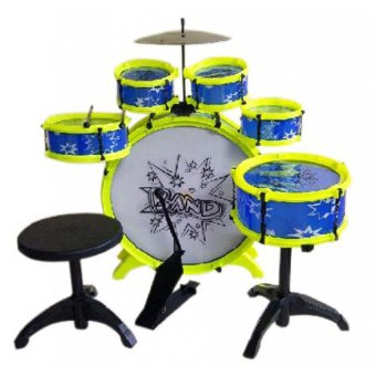 Lumi Toys Big Band Drum - Biru-Lime