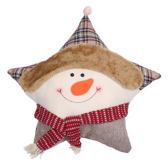 leegoal Christmas Throw Pillow Pentagram Shape Cushion Home Decoration And Gift (Snowman) - intl