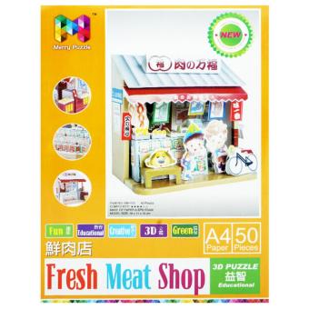 Mainan Edukasi 3D Puzzle / Miniatur Fresh Meat Shop - Multi Colour
