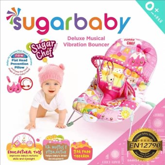 Sugar Baby Sugar Chef Deluxe Musical Vibration Bouncer - Pink(Pink)