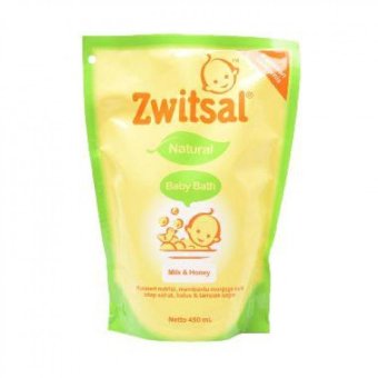 Zwitsal Baby Bath Natural Milk & Honey Refill 450 ml