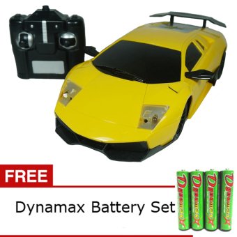 Daymart Toys Remote Control Model Car Lamborghini Murcielago 1:14 - Kuning + Gratis 2 AA Baterai