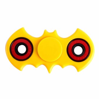 10pcs colorful Hand Spinner Fidget Stress Cube Batman Fidget Spinner Plastic EDC Tri-Spinner Fidget Toy Adults Focus Anti Stress Gifts(Yellow) - intl
