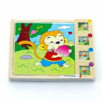 AA Toys Puzzle Kayu Dongeng Monkey Yang Suka Bermain - Mainan Kayu Cerita Pendek