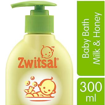 Zwitsal Baby Bath Natural dengan Milk & Honey - Pump - 300mL