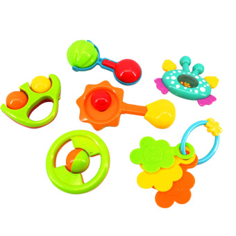 360WISH Baby Hand Shake Bell Ring Rattles Toy Gift Set Children Education Toys (6Pcs)