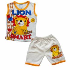 Skabe Baju Anak Bayi Putih Singlet Stelan Kaos 1988